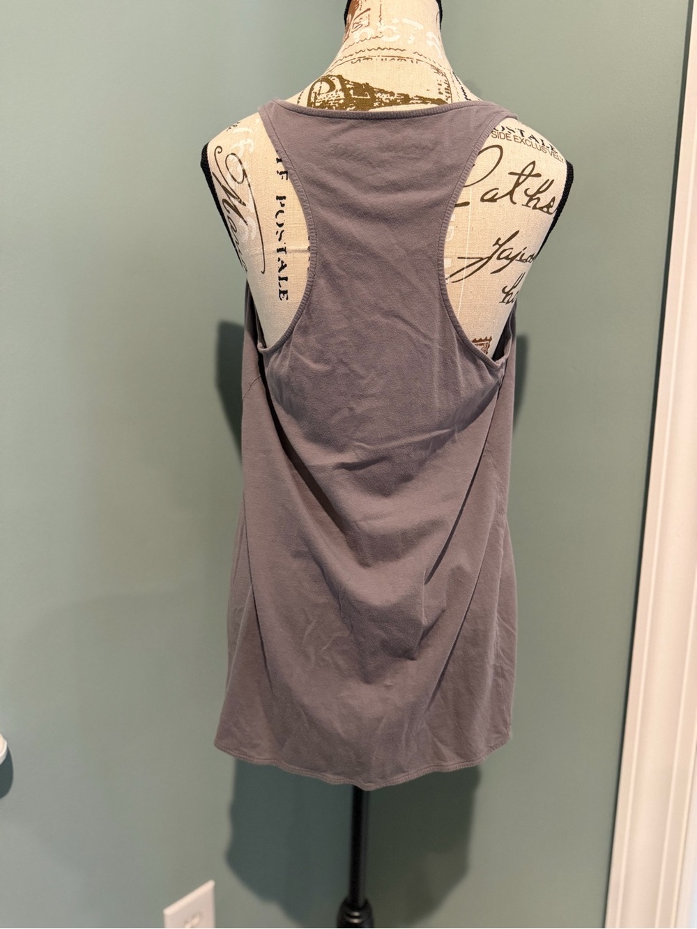 Womens Gray Rope-Print Tank Top - Picture 2 of 4